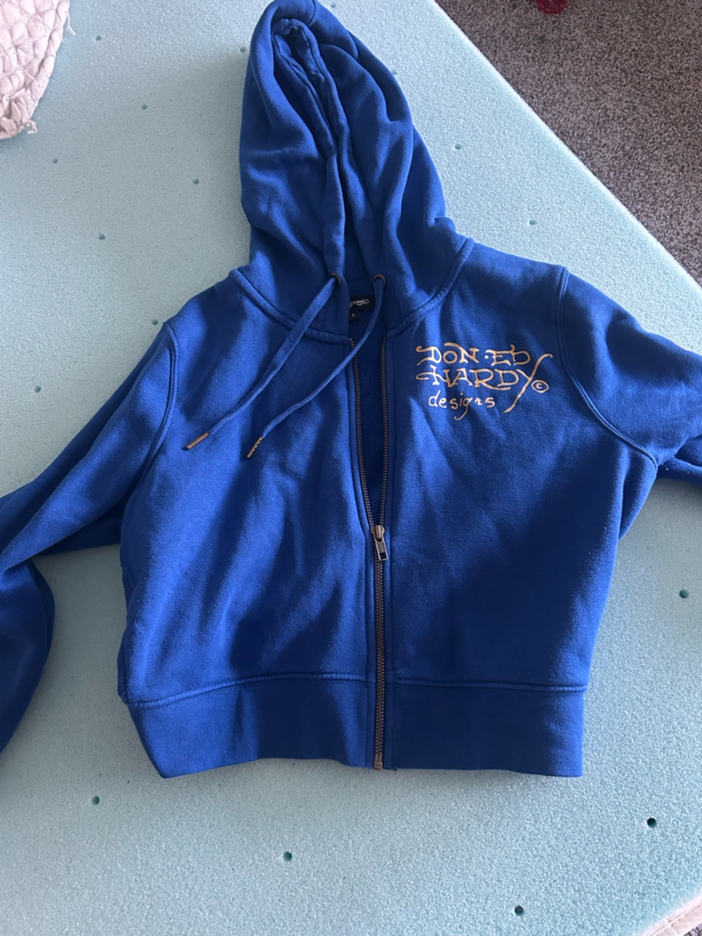 Ed Hardy Blue Full-Zip Hoodie + sweatpants